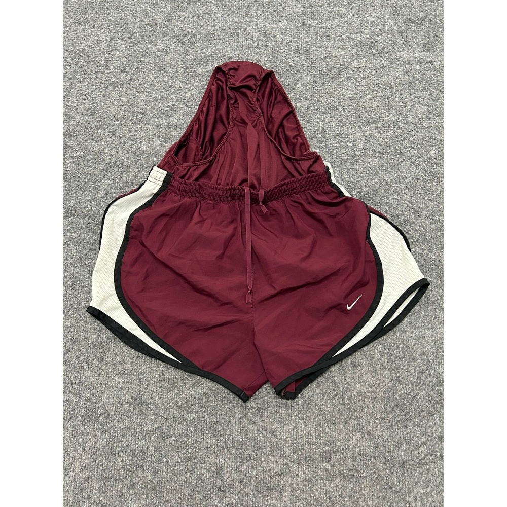 Nike Shorts Womens Size S Burgundy Dri-Fit Running Mesh Athletic Drawstring